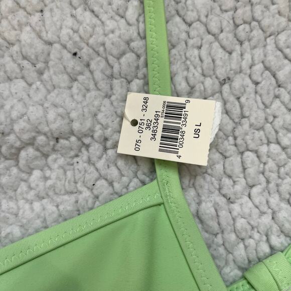 Aerie Lime Green Beaded One Shoulder One Piece Swimsuit NWT Size Large - Picture 5 of 7